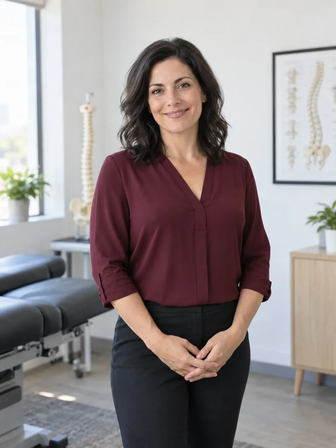 Illustrative fictional female clinician
