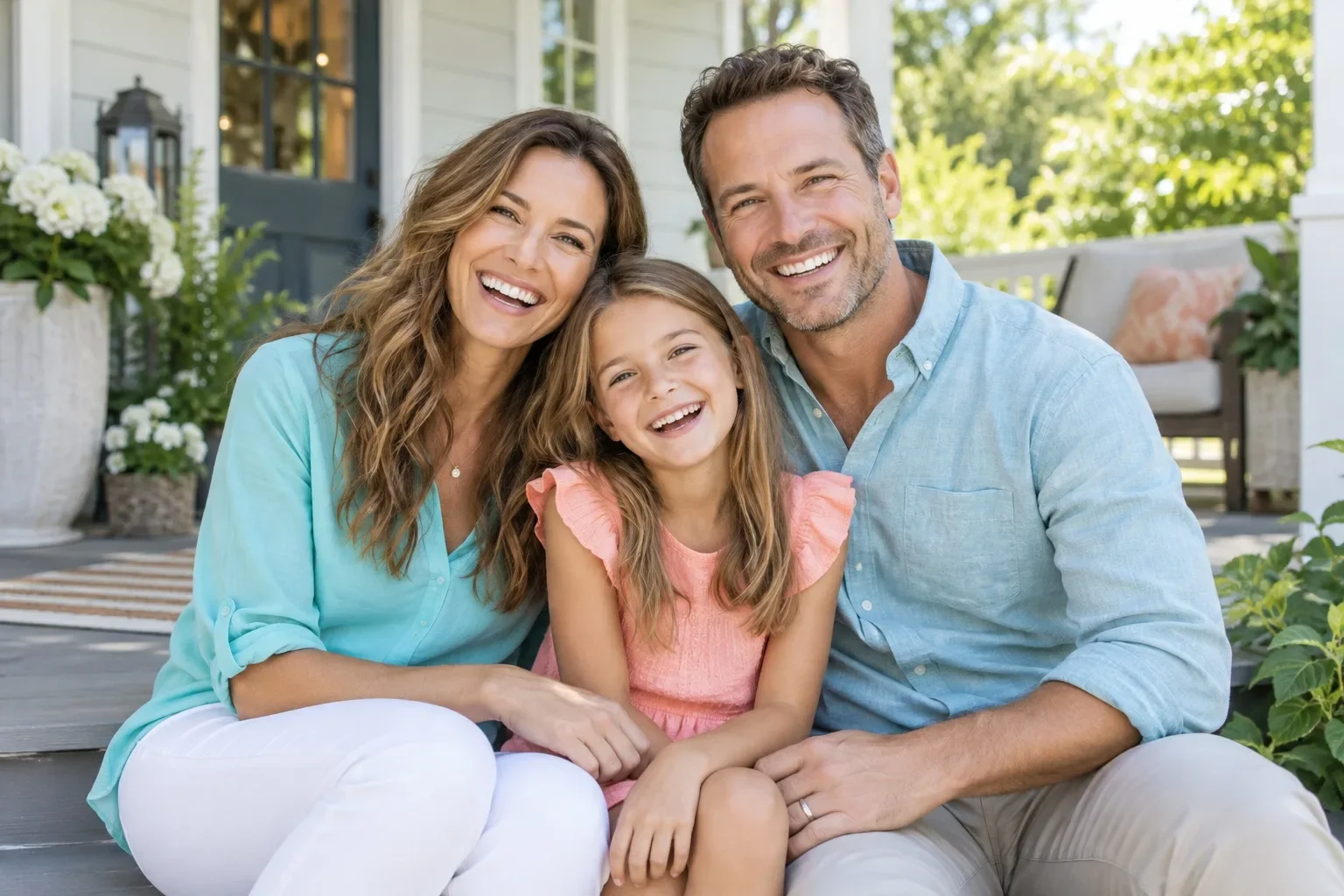 Illustrative family enjoying time together