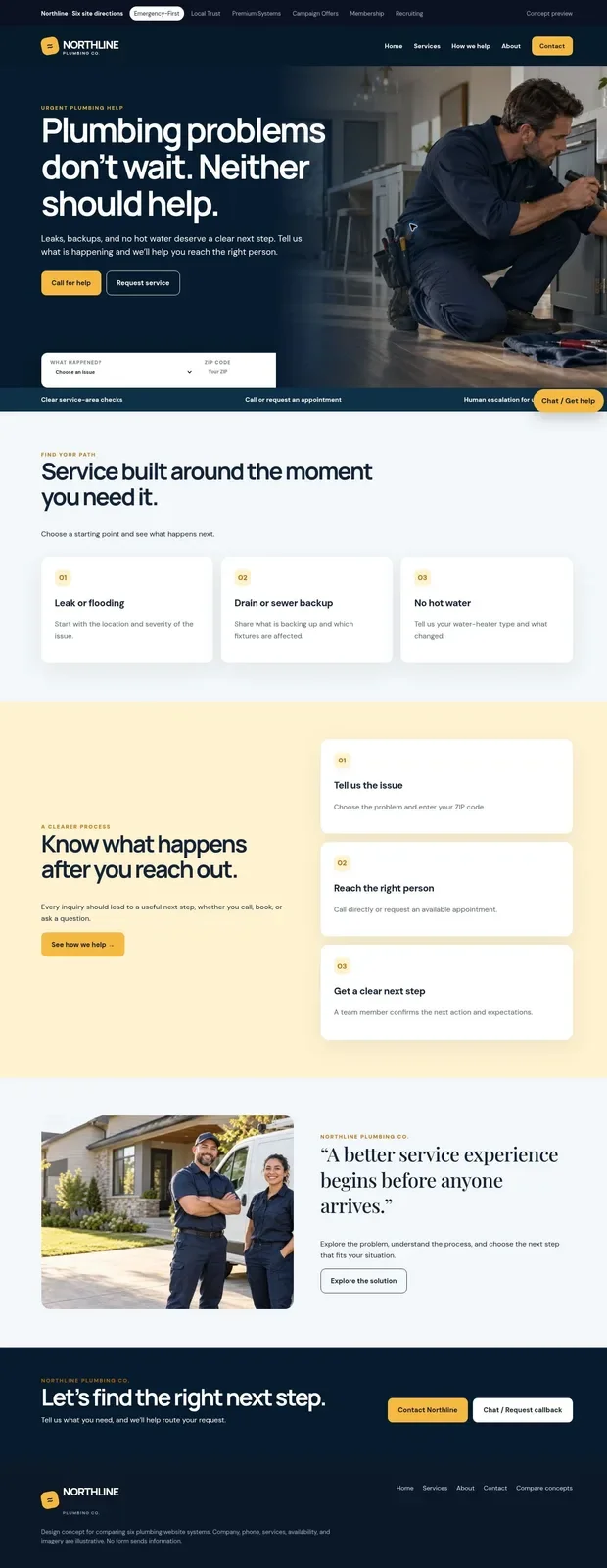 Northline HVAC Co. — Emergency-First homepage