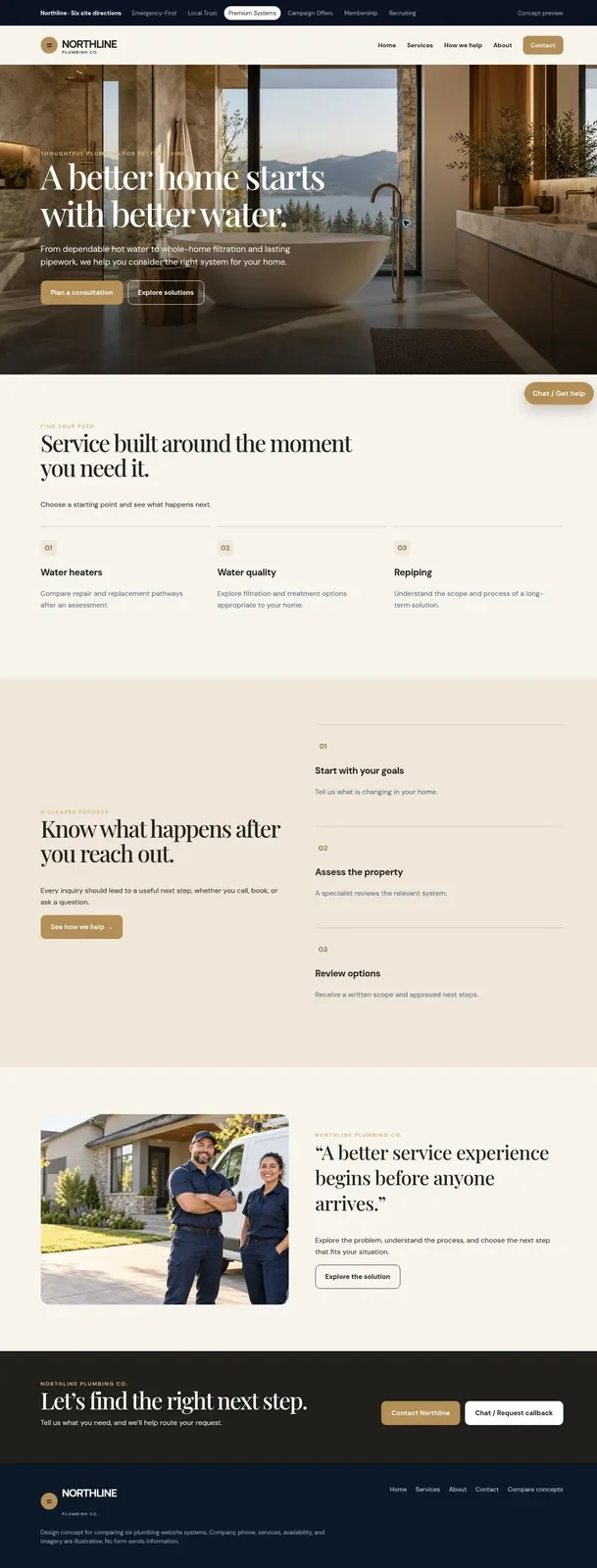 Northline HVAC Co. — Premium Home Systems homepage