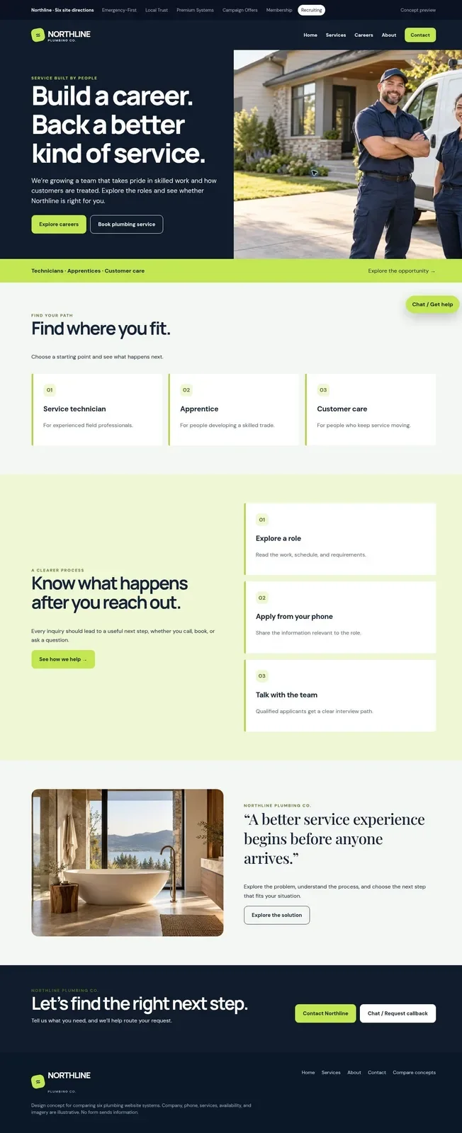 Northline HVAC Co. — Recruiting & Scale Platform homepage