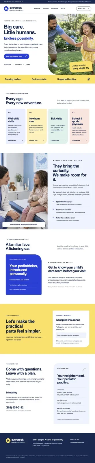 Everbrook Medical Pediatrics homepage
