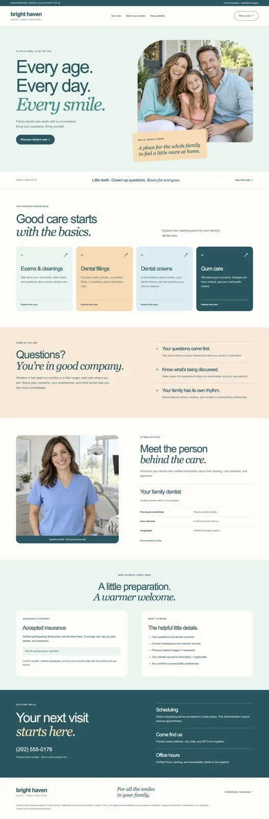 Bright Haven Dental — Family Dentistry homepage