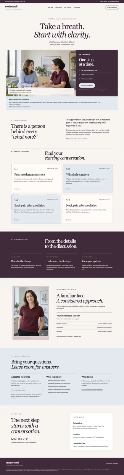 MotionWell Chiropractic — Auto Accident Chiropractic homepage
