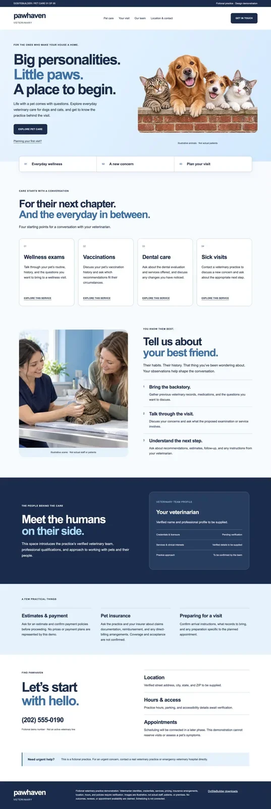 PawHaven Veterinary homepage